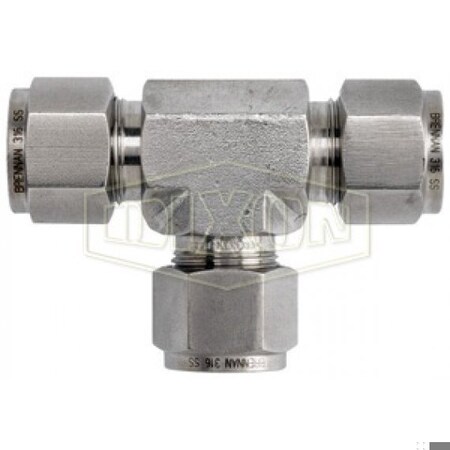 Dixon The Right Connection Instrumentation Union Tee, 1/4 in, Tube, 316 SS, Domestic 4-DTTT-4